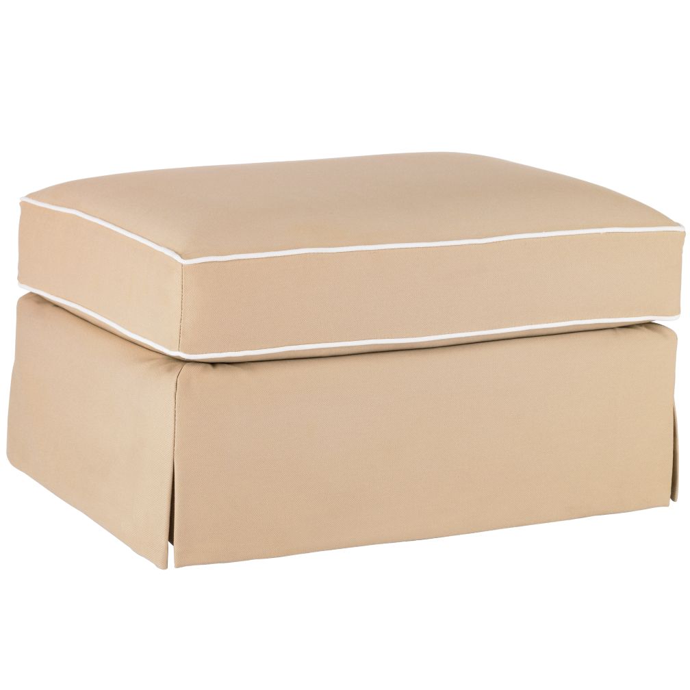 Mod Nod Ottoman (Sand w/ Natural Piping)