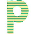 Fabric Letter p
