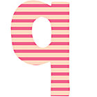 Fabric Letter q
