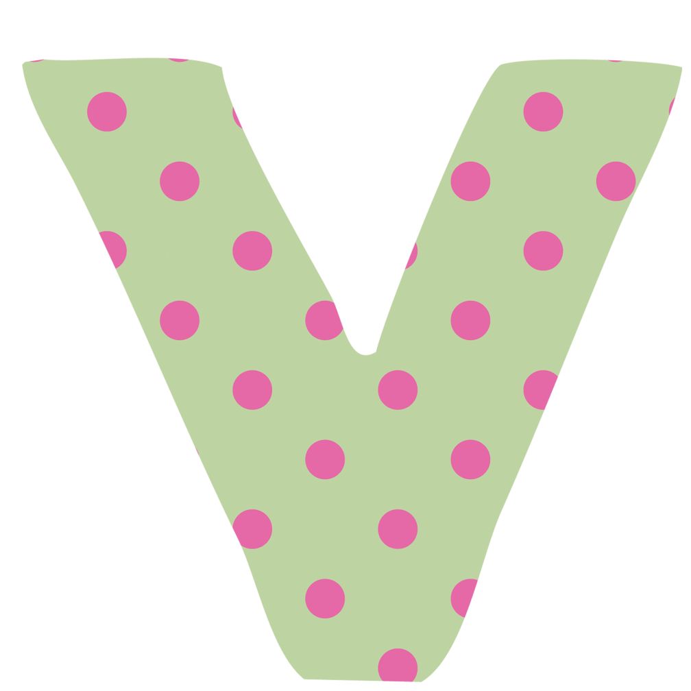 Fantabulous Fabric Letter v