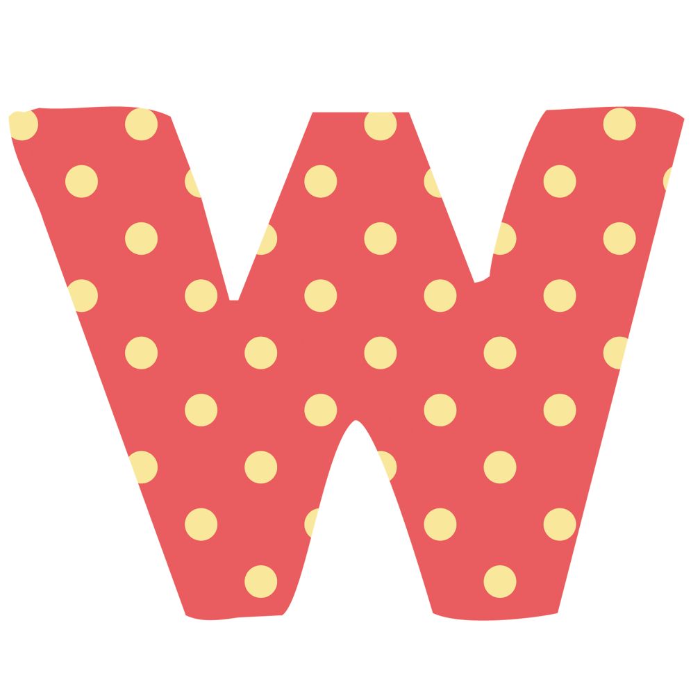 Fantabulous Fabric Letter w