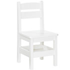 White Storage ChairFloor to Seat: 14" H